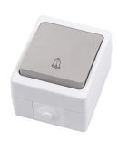 Кнопка звонок Lezard IP54 для открытой установки (754-0200-103) белая