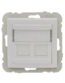 Подвійна комп'ютерна розетка Logus 21975 TGE RJ45 (Cat.5e) (лід)