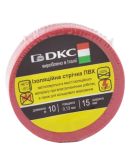 ПВХ изолента 0,13x15мм красная 10 метров DKC