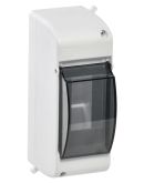 Накладной щиток на 2 модуля IEK КМПн MKP42-N-02-30-20-U IP30 140х53х83мм с прозрачной крышкой