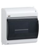 Накладной щиток на 6 модулей IEK КМПн MKP42-N-06-30-09-U IP30 140х130х83мм с прозрачной крышкой
