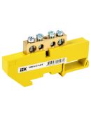 Шина PE «земля» IEK YNN10-812-4D-K05 на DIN-ізоляторі ШНІ-8х12-4-Д-Ж