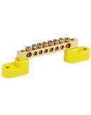 Шина PE «земля» IEK YNN10-812-8C2-K05 на двух угловых изоляторах ШНИ-8х12-8-У2-Ж
