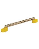 Шина PE «земля» IEK YNN10-812-18C2-K05 на двух угловых изоляторах ШНИ-8х12-18-У2-Ж