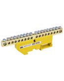 Шина PE «земля» IEK YNN10-812-18D-K05 на DIN-ізоляторі ШНІ-8х12-18-Д-Ж