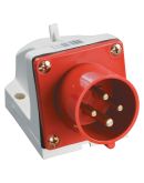 Стационарная трехфазная вилка IEK ССИ-514 (3р+PЕ) 16А 380V IP44