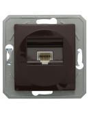 Розетка RJ11 6/6 CAT3 шоколад KE36CB-B, ТЕМ