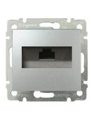 Механизм розетки компьютерной RJ-45 UTP Cat.6 Valena алюминий