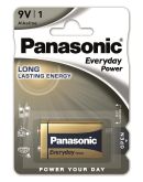 Щелочная батарейка Panasonic 6LR61REE/1B Everyday Power 6LR61 (6LF22, MN1604, MX1604) в блистере (1шт)