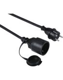 Удлинитель HAMA 00137241 Outdoor с IP44 защитой 10м черный