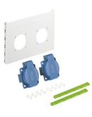 Монтажная стенка комби бокса Spelsberg GSF 270 с 2-мя розетками Schuko IP44