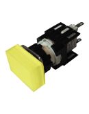 Прямоугольная светосигнальная арматура EMAS D080DXS 24В AC/DC желтая 