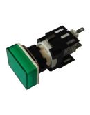 Прямоугольная светосигнальная арматура EMAS D090DXY 24В AC/DC зеленая 