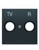 Центральная плата TV+R розетки ABB Sky 8550 NS (черный бархат)
