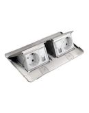Лючок с выдвижным блоком Legrand 54012 6М (алюминий)
