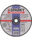 Абразивный отрезной круг по нержавейке SPARKY 125x1.0x22.2 A60S