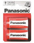 Батарейка Panasonic Red Zink R20 BLI 2 Zink-Carbon R20REL/2BPR (2 шт)