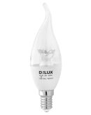Светодиодная лампа DELUX BL37B 6Вт tail 3000K 220В E14 crystal