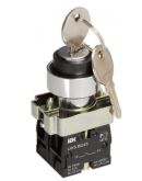 Переключатель IEK LAY5-BG45 на 2 положения с ключом (BSW80-BG-2-K02)