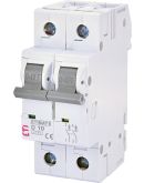 Автоматический выключатель ETI 002163514 ETIMAT 6 2p D 10A (6kA)