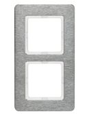 Двухместная вертикальная рамка Berker Q.7 10126083 (нержавеющая сталь)