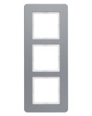 Трехместная рамка Berker Q.7 10136074 (алюминий)