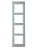 Чотиримісна рамка Berker Q.7 10146079 (скло/полярна білизна)
