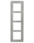 Чотиримісна вертикальна рамка Berker Q.7 10146083 (нержавіюча сталь)