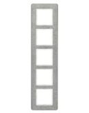 Пятиместная вертикальная рамка Berker Q.7 10156083 (нержавеющая сталь)