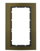 Вертикальная рамка Berker B.3 13093001 с большим отверстием (коричневая/антрацит)