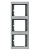 Трехместная вертикальная рамка Berker K.5 13337003 (алюминий)