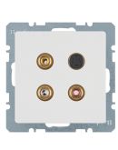 Мультимедийная розетка Berker Q.x 3315326089 RCA/S-Video (полярная белизна)