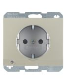 Розетка Berker K.5 41097004 с заземлением и с подсветкой (нержавеющая сталь)