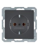 Розетка Berker Qx 41436086 з гвинтовими клемами із заземленням (антрацит)