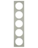 Пятиместная рамка Berker R.3 10152214 (нержавеющая сталь/полярная белизна)