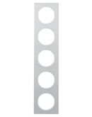Пятиместная рамка Berker R.3 10152274 (алюминий/полярная белизна)