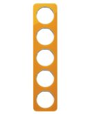 Пятиместная рамка Berker R.1 10152339 (оранжевый/полярная белизна)