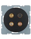 Розетка Berker R.x 3315322045 RCA/S-Video (черная)
