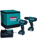 Набор электроинструментов Makita CLX201SA (DF331DZ, TD110DZ, DC10SA, BL1020Bx2)