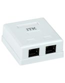 Розетка информационная RJ45, кат.5Е UTP, 2-порта, ITK