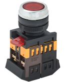 Кнопка ABLFS-22 красная Ø22мм неон/220В 1з+1р IEK