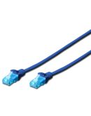 Синій патч-корд cat.5e UTP (0.5м) AWG 26/7 CCA PVC Digitus DK-1512-005/B