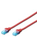 Червоний патч-корд cat.5e UTP (1м) AWG 26/7 CCA PVC Digitus DK-1512-010/R
