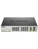 Коммутатор D-Link DES-1018MP 16xFE PoE 2xSFP/1GE/Combo 246W