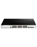 Комутатор D-Link DGS-1210-28MP 24x1GE PoE 4xSFP 1G PoE 370W Smart