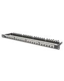Модульная патч-панель 19" Digitus 0.5U на 24 порта (черная)