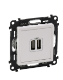 Розетка 2хUSB Legrand Valena Life белая