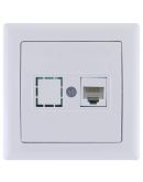 Розетка комп'ютерна RJ45 РК01-00-0-ББ Bolero, IEK