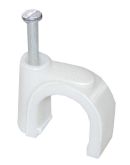 Круглые пластиковые скобы IEK USK11-14-020 14мм (20шт)