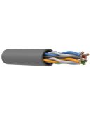 Кабель зв'язку (вита пара) ITK U/UTP кат.6 4х2х23(0,57мм) AWG solid PVC сірий LC1-C604-111 (305м)